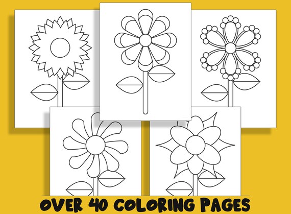 Spring flowers coloring book printable coloring pages for kids a fun way for kids of all ages to develop creativity focus motor skills