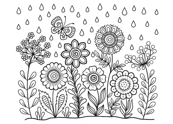 Spring coloring page vector images