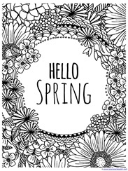 Spring coloring pages