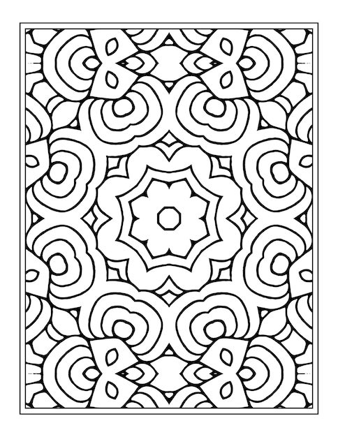 Premium vector mandala coloring page for coloring book