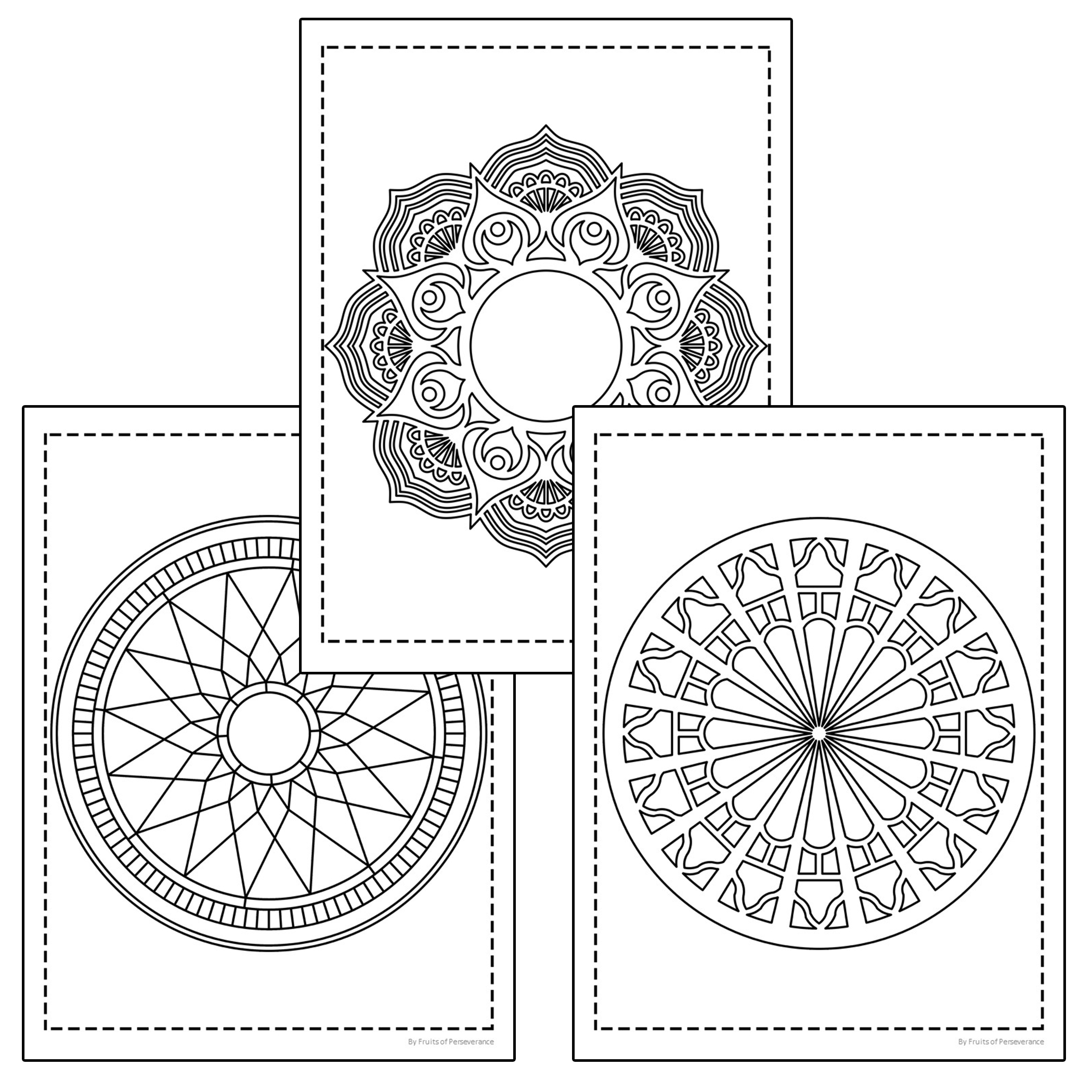 Spring mandala coloring pages set fun end of year activity for middle school made by teachers