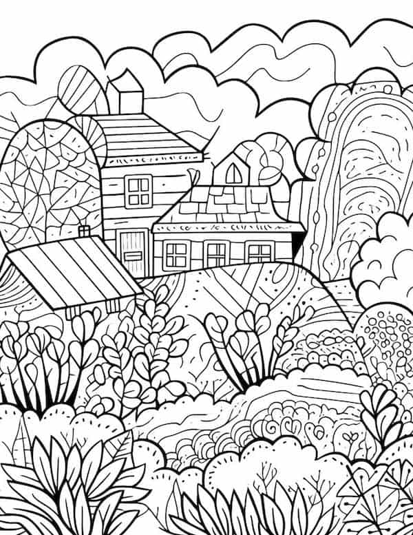 Fall coloring pages for both kids and adults
