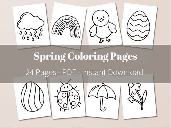 Spring toddler coloring pages printable