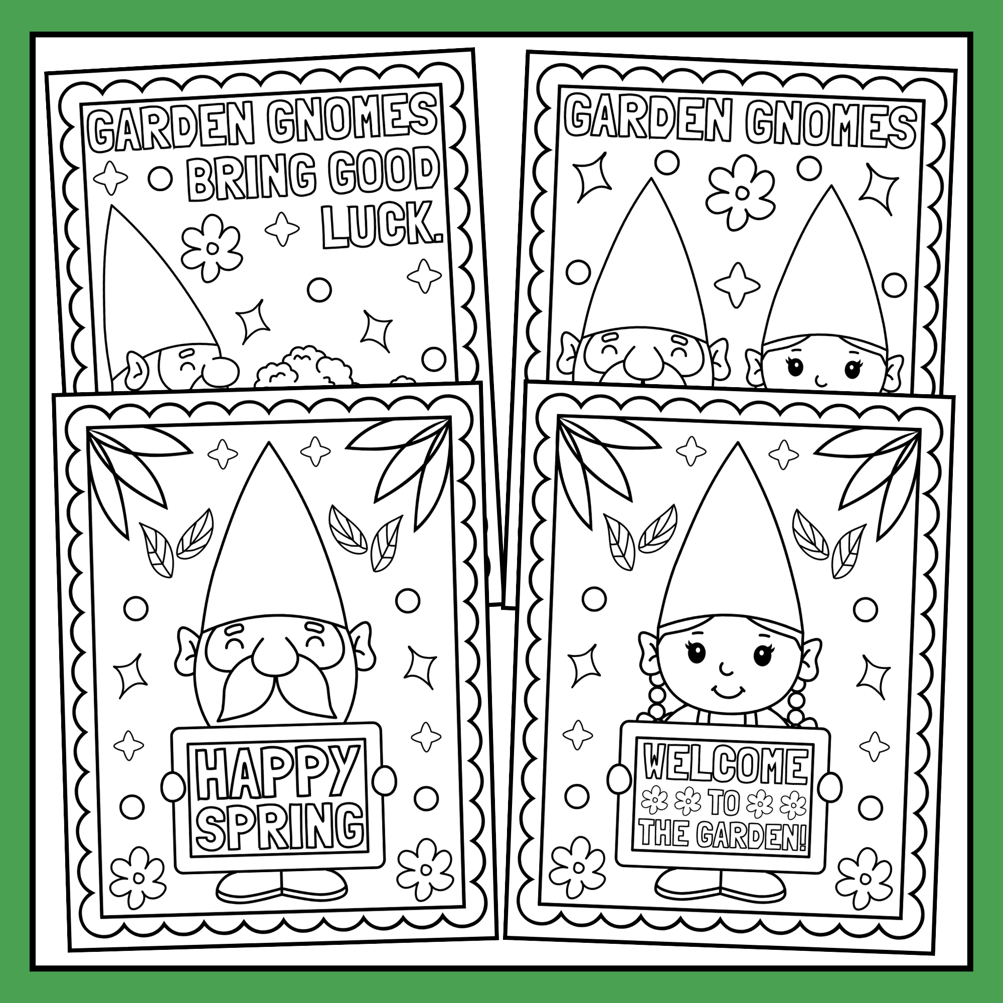 Garden gnomes coloring pages spring coloring pages spring coloring sheets made by teachers