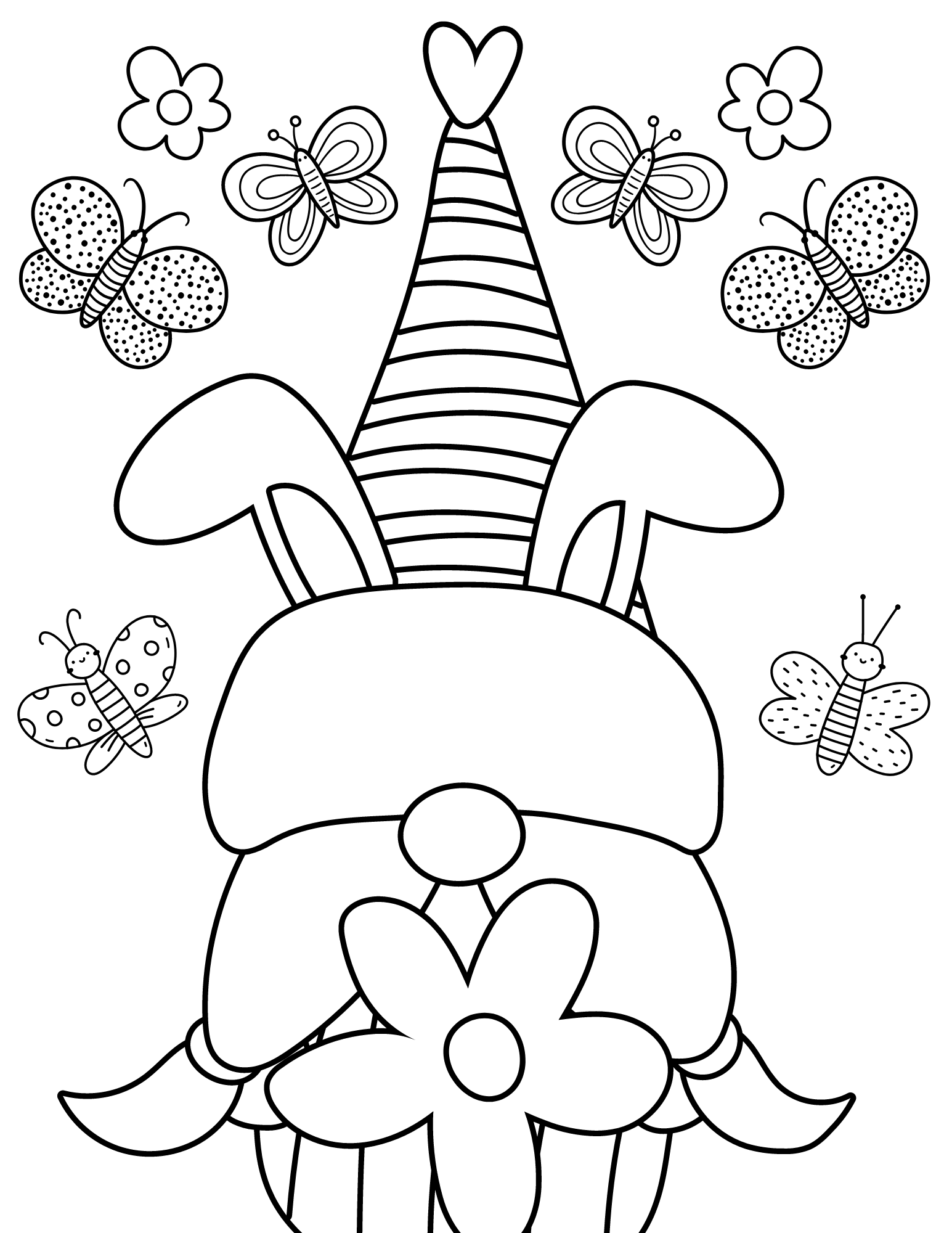 Celebrate the ing season with these fun spring gnomes coloring pages