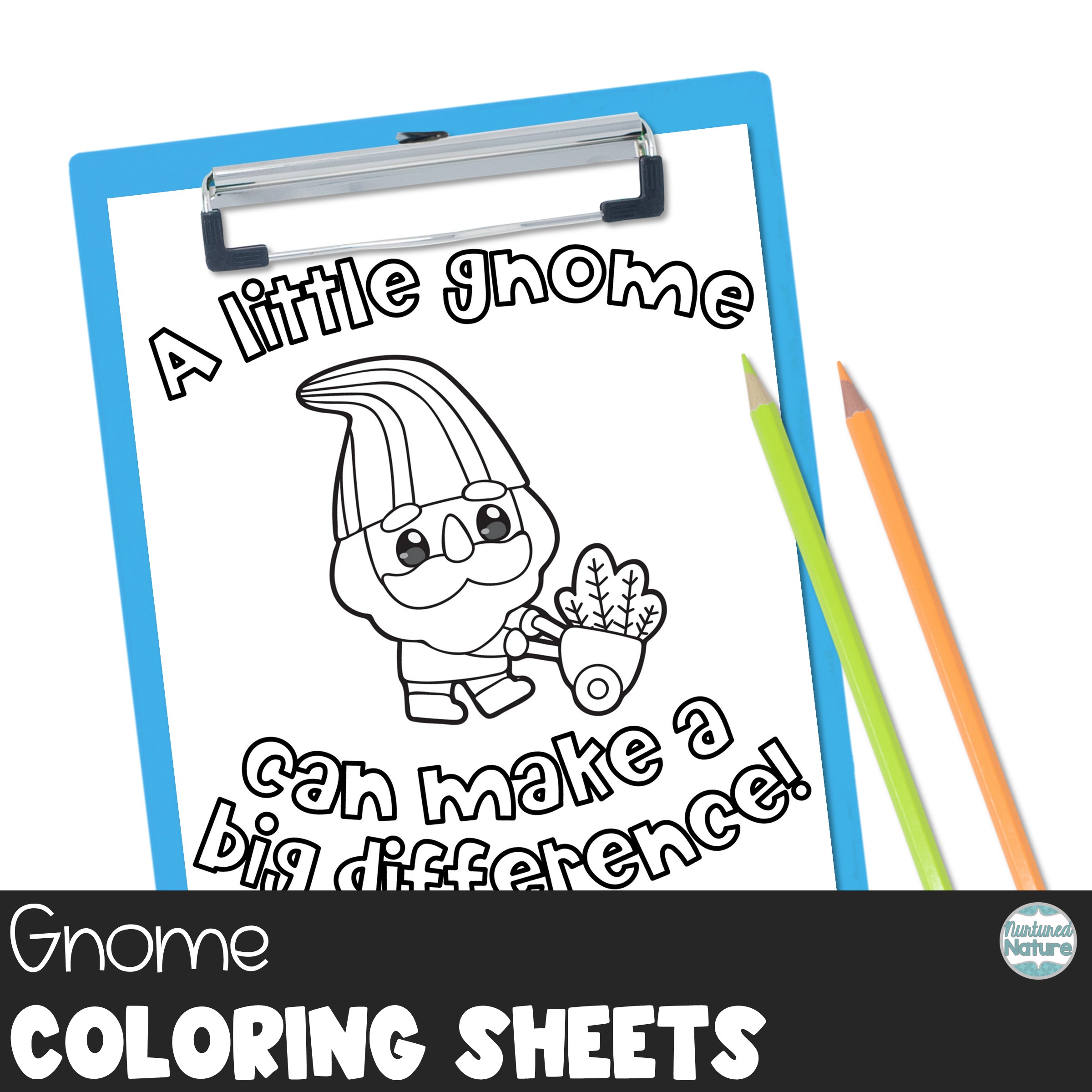 Spring gnome coloring pages made by teachers