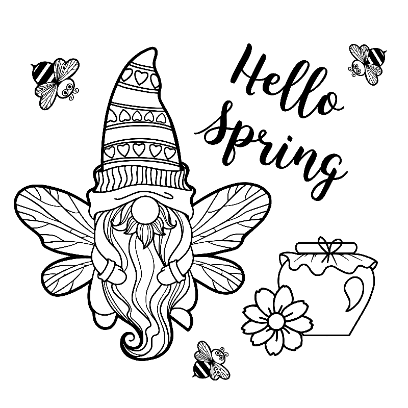 Gnome coloring pages printable for free download