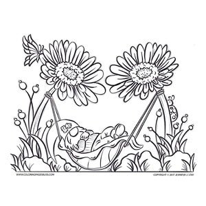 Download fun gnome coloring pages for adults and kids