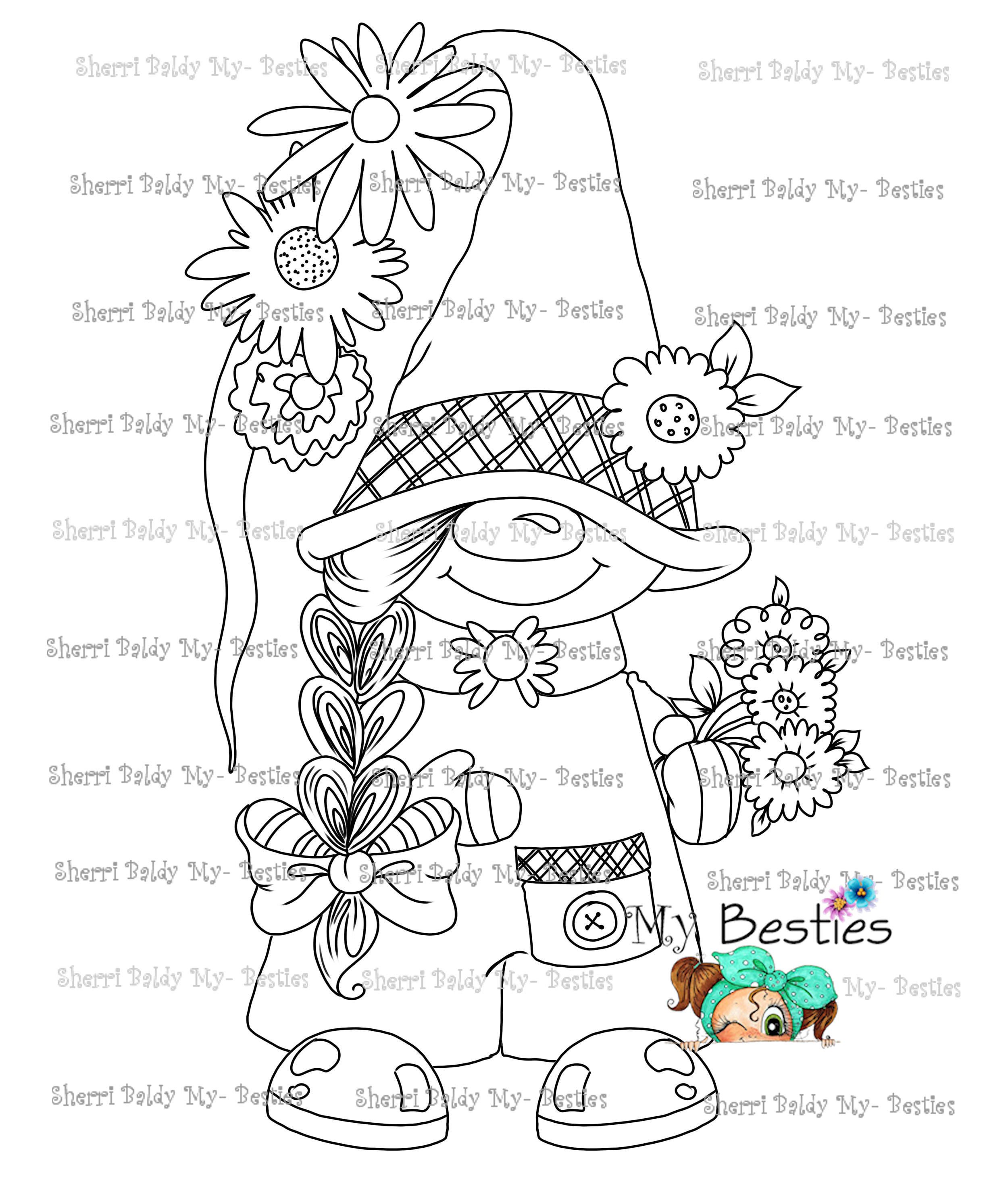 Instant download my besties sweet spring gnome from gnome