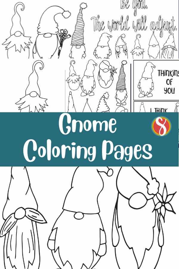 Free gnome coloring pages â stevie doodles