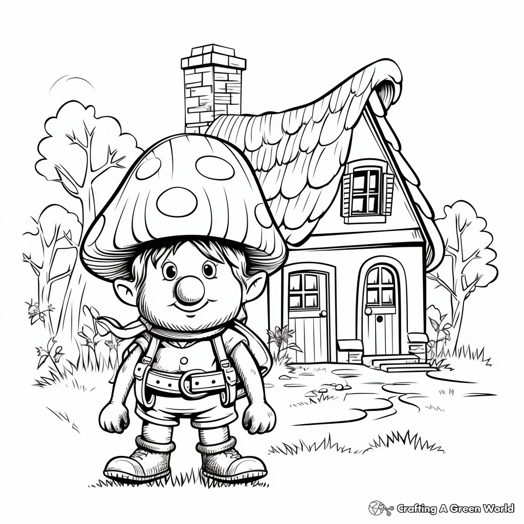 Spring gnome coloring pages