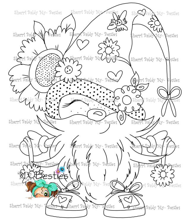 Spring things cute coloring pages digi stamp coloring books