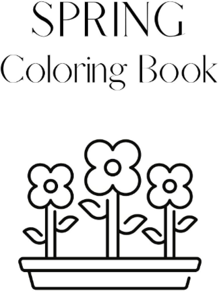 Spring coloring book for children coloring book for children fsbook books