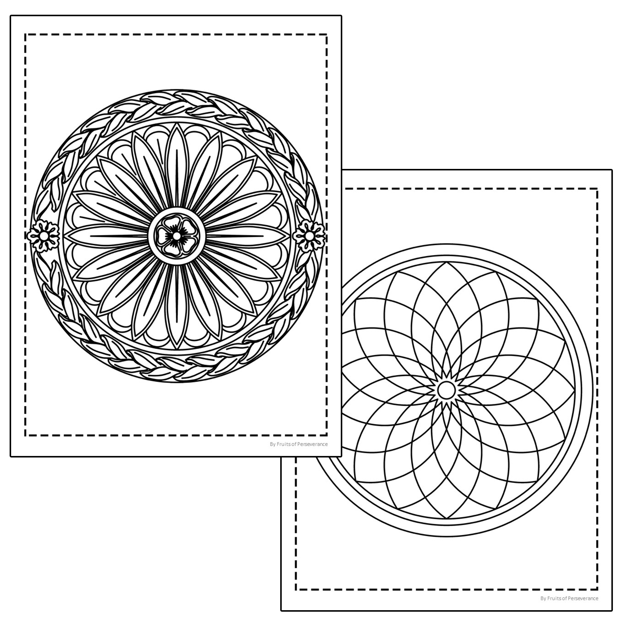 Spring mandala coloring pages set fun end of year activity for middle school made by teachers