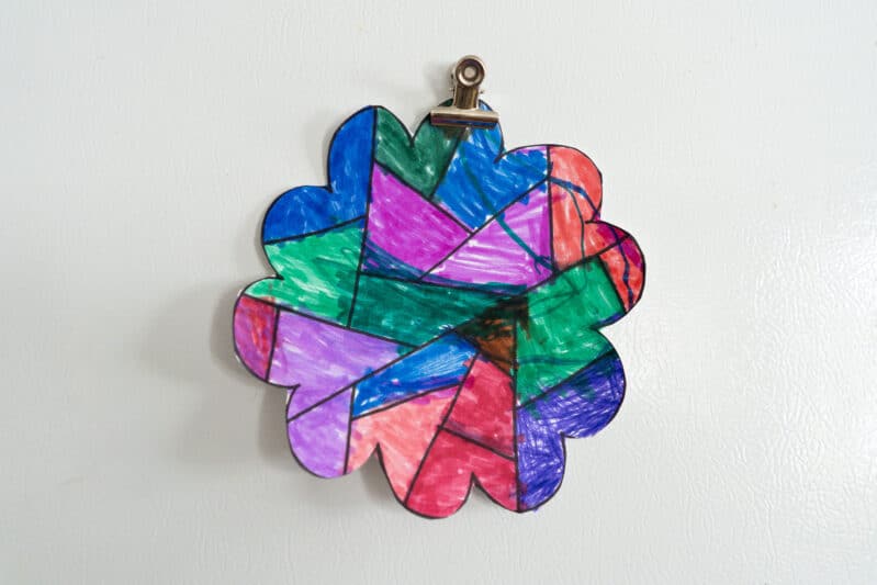 Quick easy mosaic coloring page activity to make for your kids