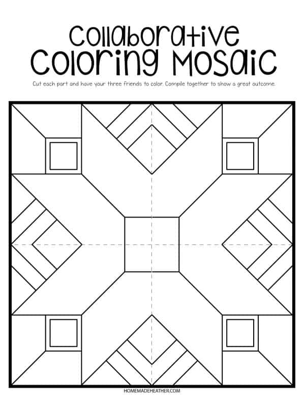 Free mosaic flower coloring pages homemade heather