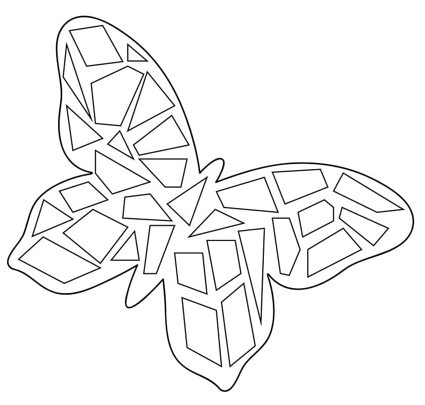 Spring mosaic coloring page
