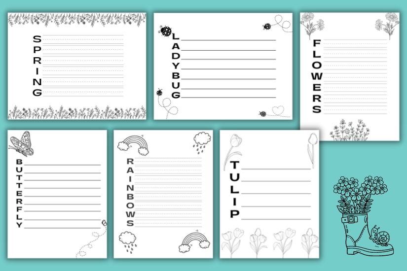 Free spring acrostic poem templates
