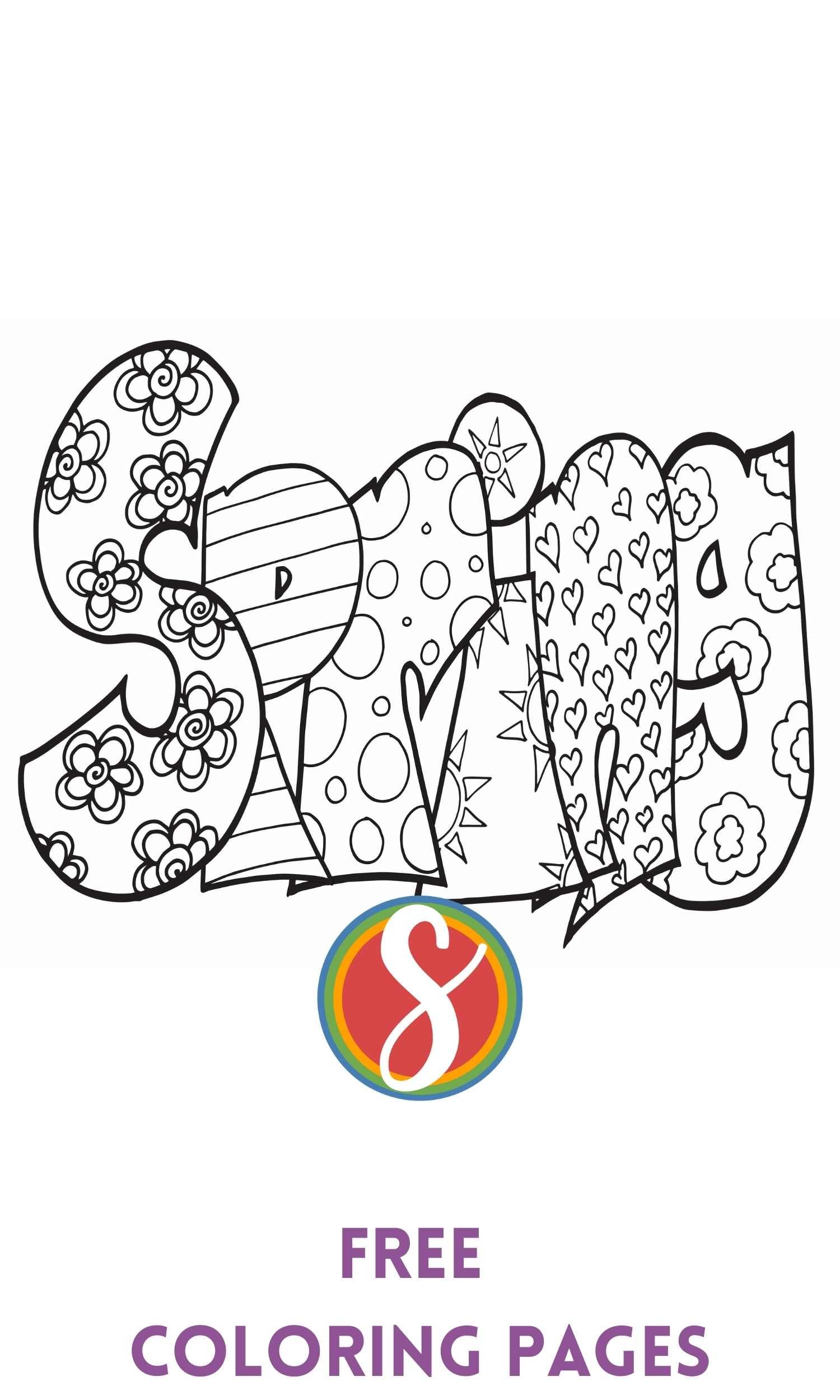 Free spring coloring pages â stevie doodles