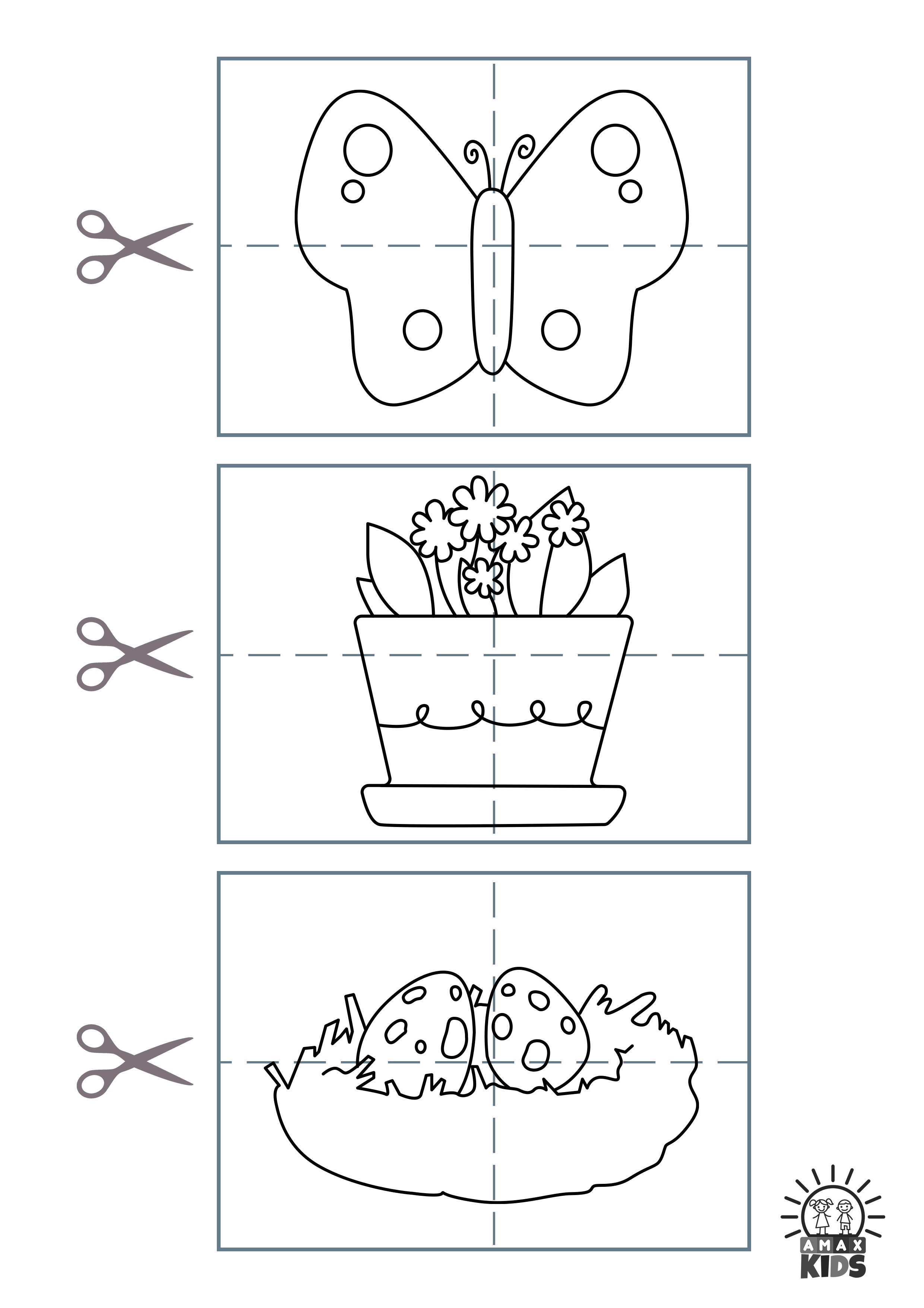 Amaxkids on x printable spring puzzles for kids puzzles are available in color and black and white variants httpstcobpyqvqgu coloring pages puzzles activities for kids ios android online httpstcocnxhdsa kidsactivities