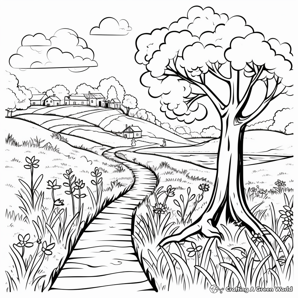 Spring coloring pages