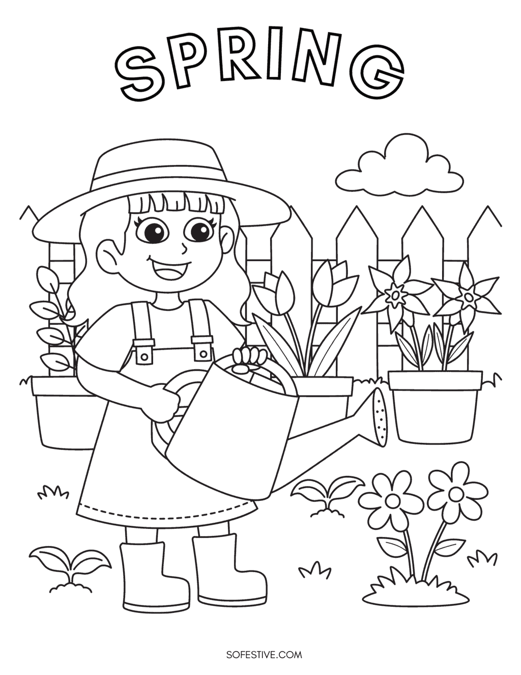 Free spring coloring pages updated