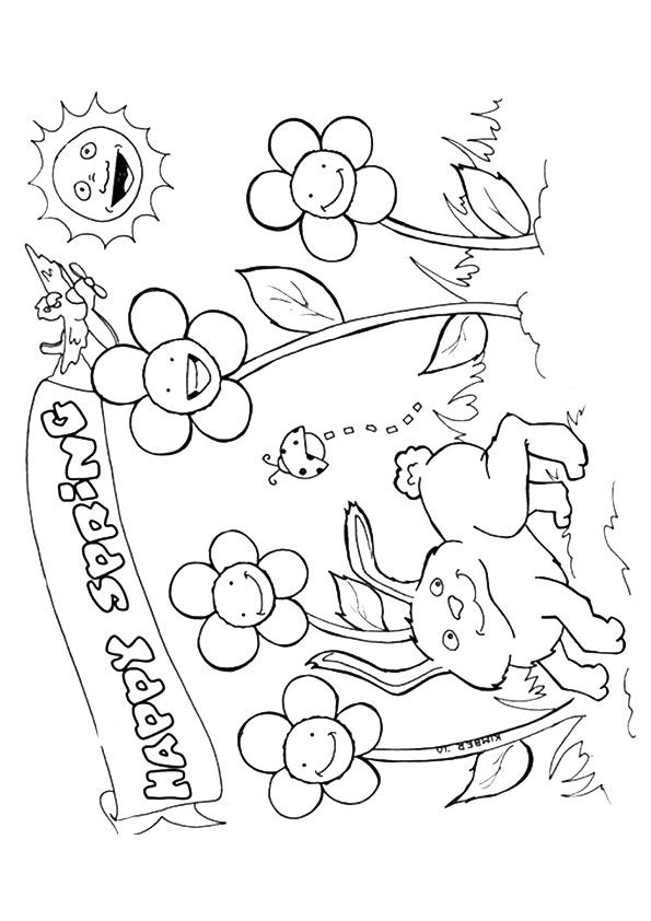 Spring coloring pages