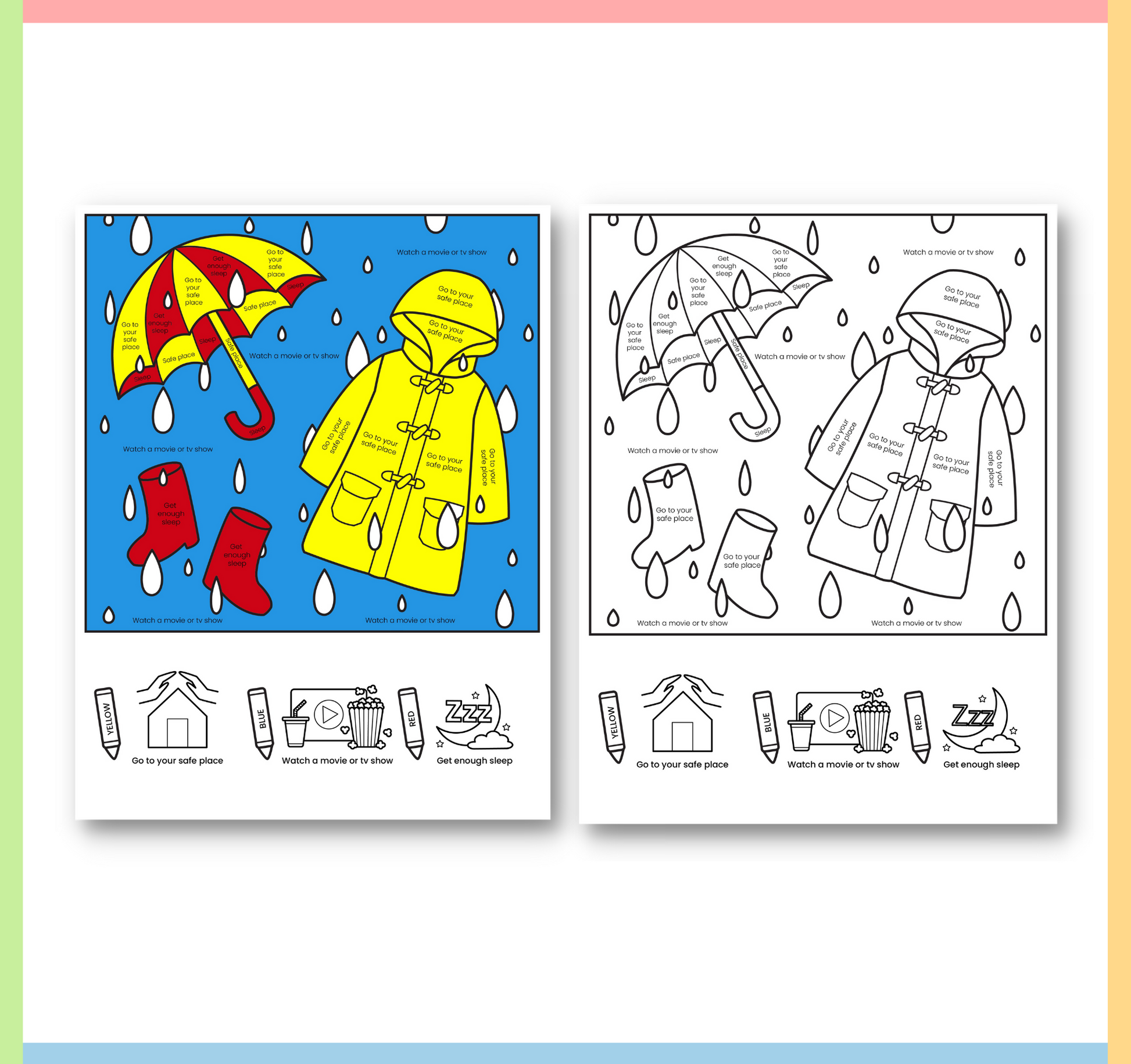 Spring coloring pages for kids â mental health center kids