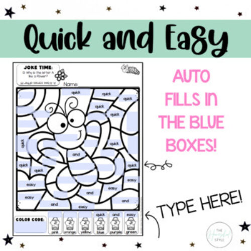 Spring color by sight word coloring pages editable practice activities
