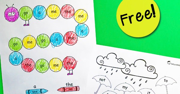 Spring color by sight word