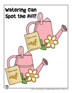 Spring spot the difference activities woo jr kids activities childrens publishing