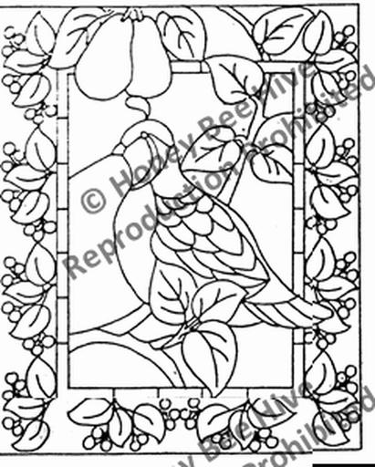 Rug hooking pattern stained glass partridge p honey bee hive rug hooking