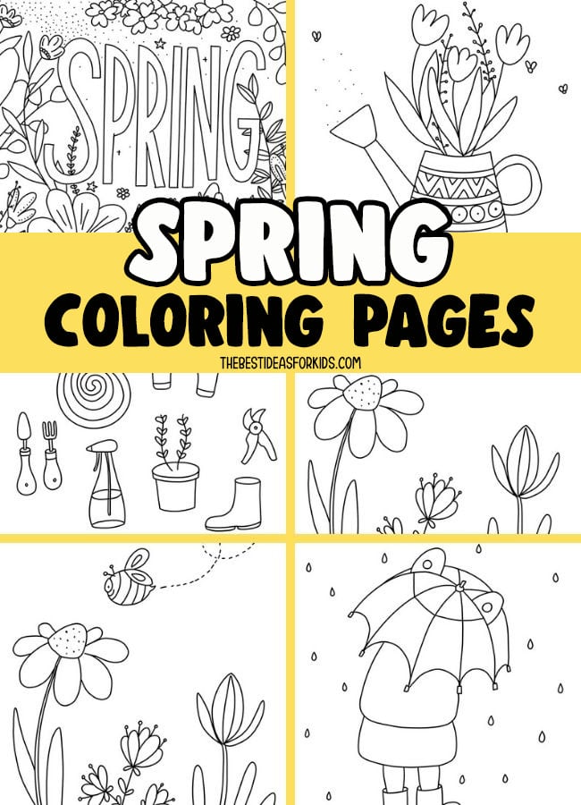 Spring coloring pages