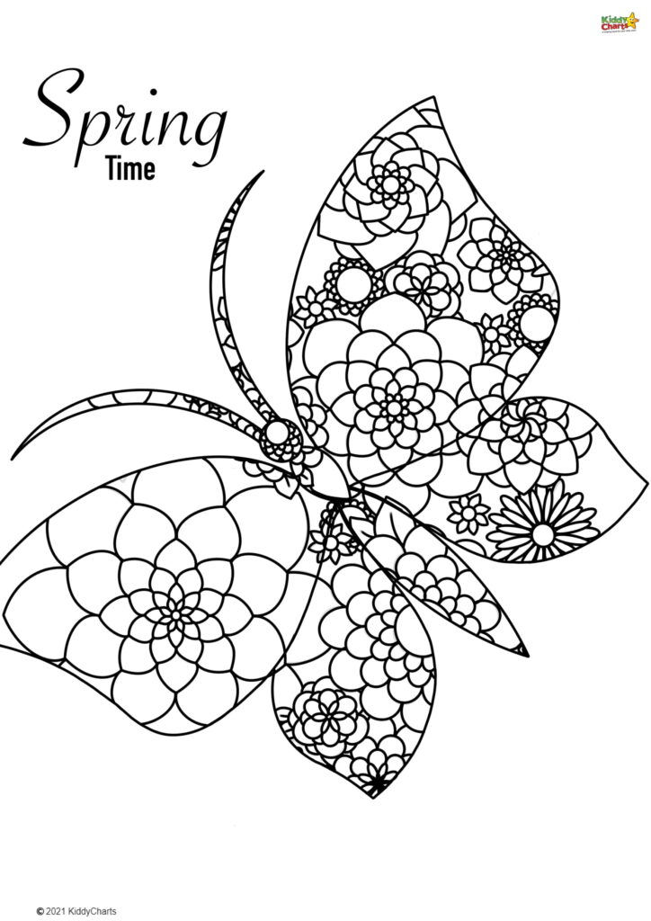 Spring printable coloring pages
