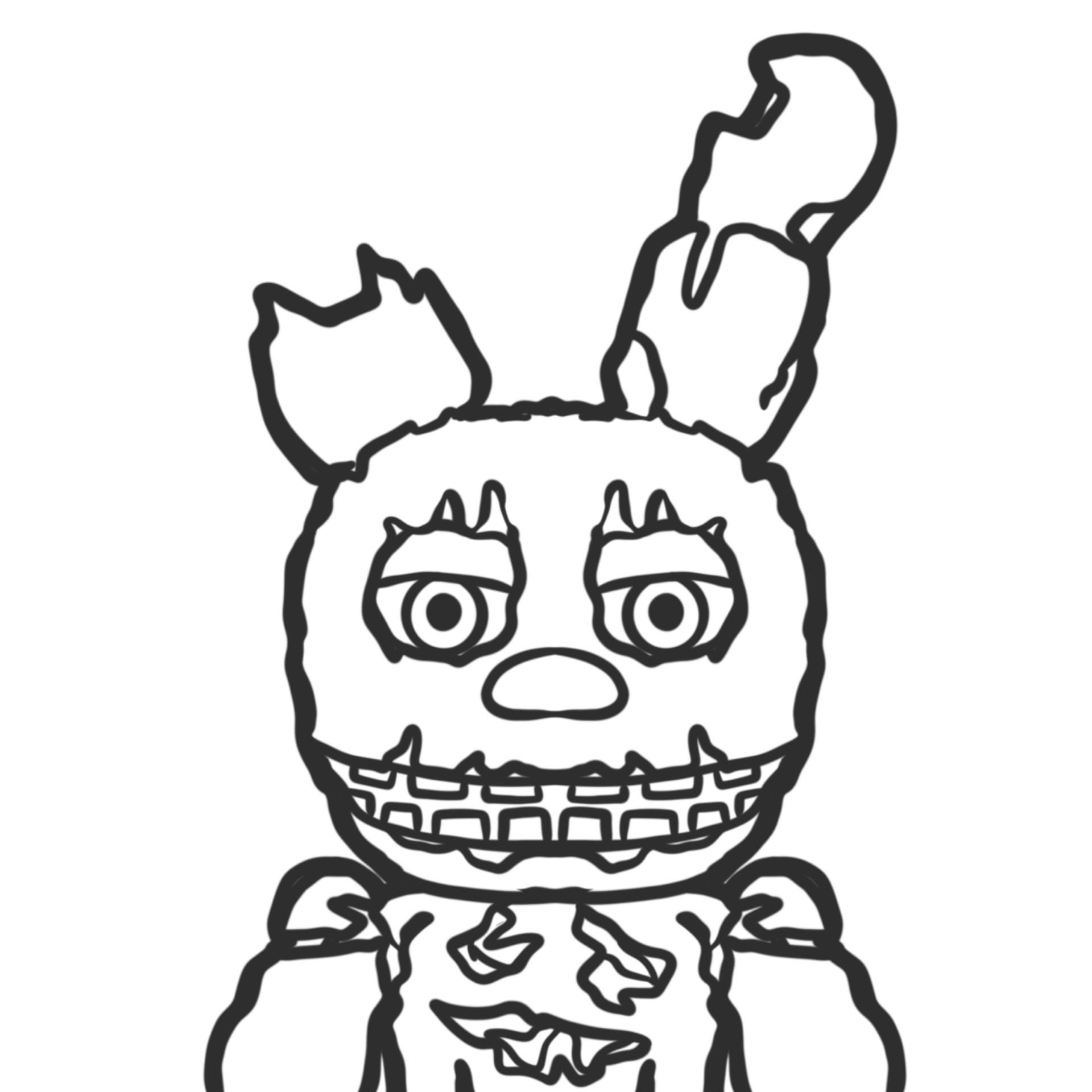 Springtrap coloring page rfreecoloringforkids
