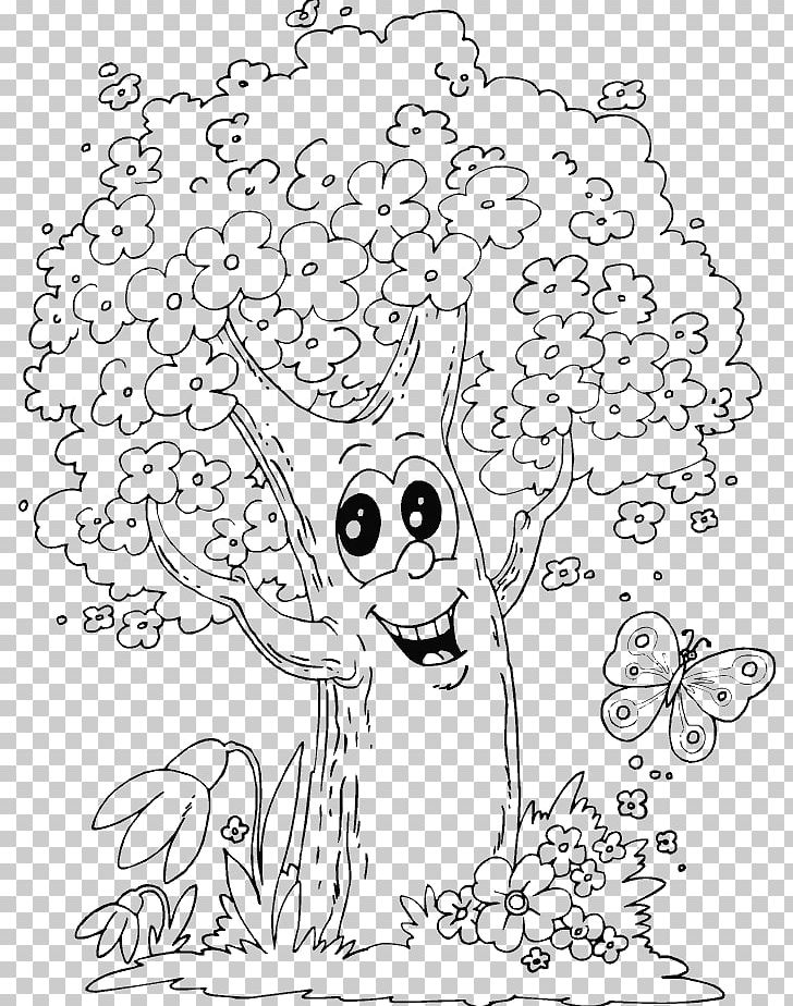 Coloring book tree drawing spring pine png clipart area autumn black black and white branch free