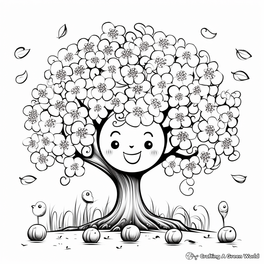 Hello spring coloring pages