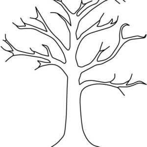Tree coloring pages printable for free download