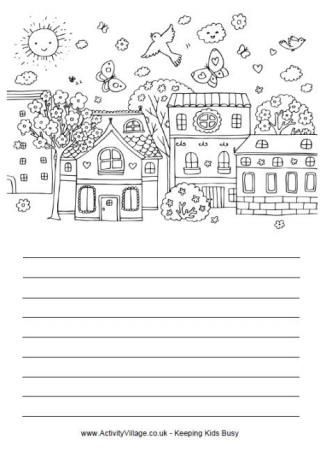 Spring street story paper spring writing prompts spring writing spring writing activity