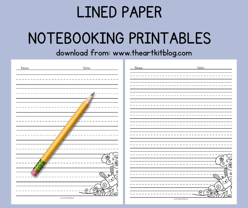 Free printable lined paper spring themed â the art kit