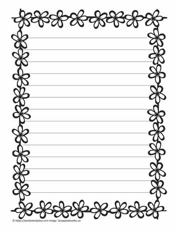 Spring writing paper worksheets