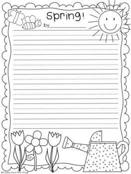 Fun spring writing paper freebie by a sunny day in first grade tpt