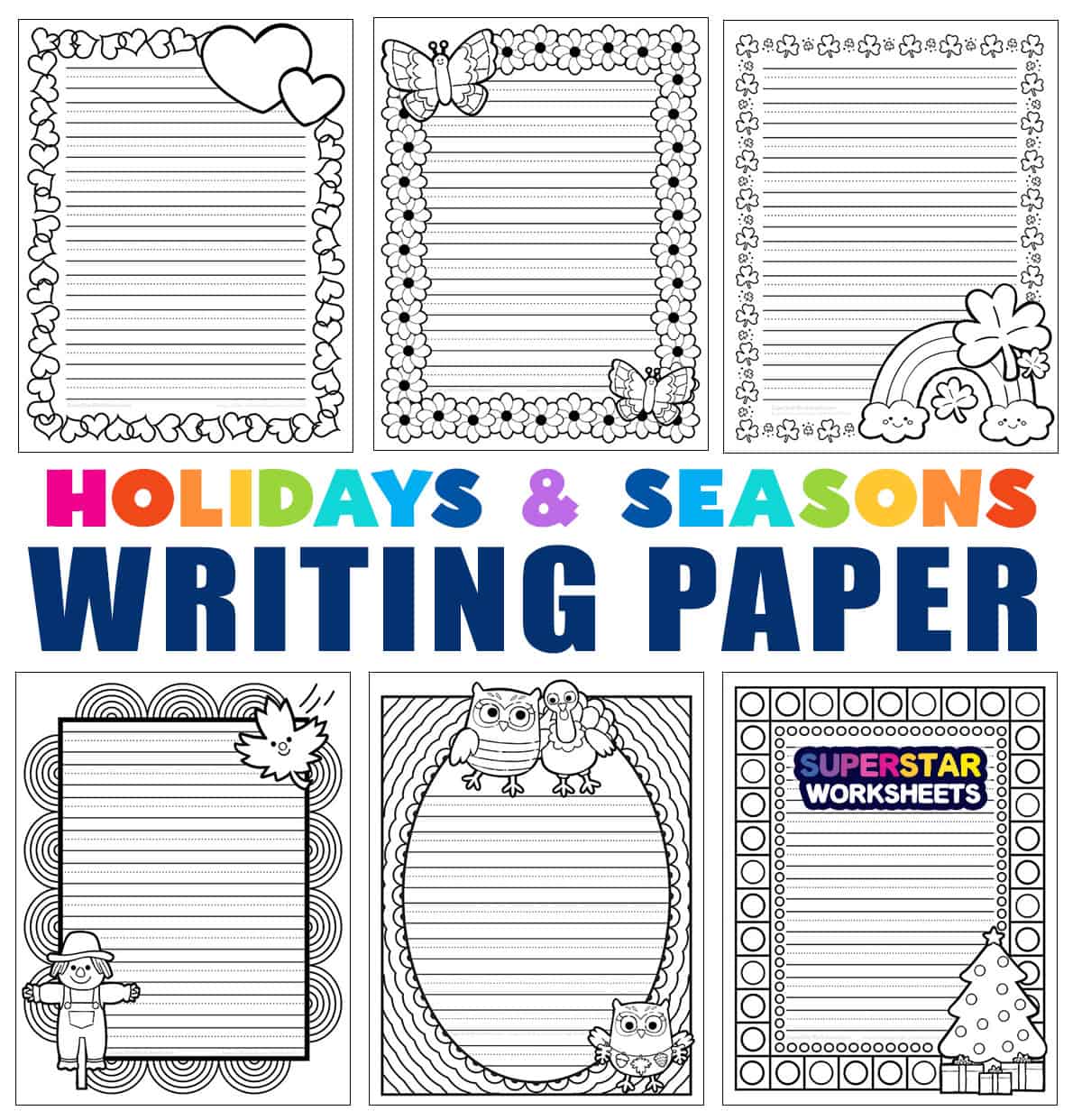 Kindergarten writing paper