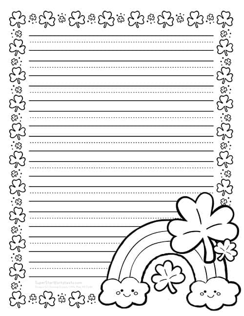 Kindergarten writing paper