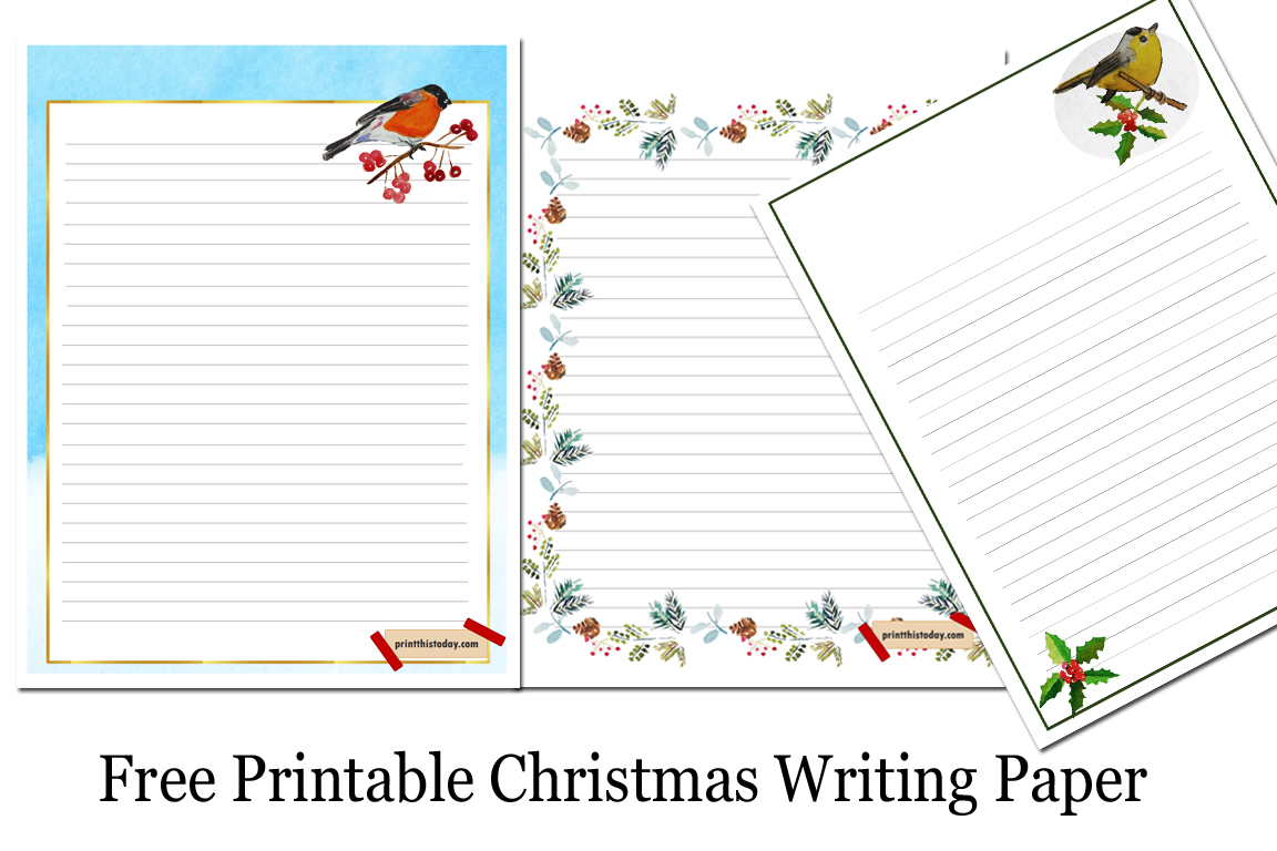 Free printable christmas writing paper stationery