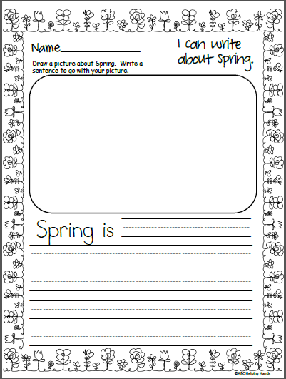 Free spring writing template made by teachers