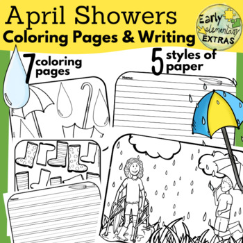 Spring writing coloring pages activity coloring creative writing april