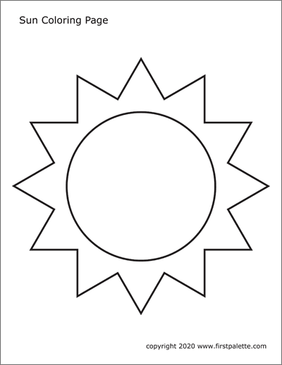 Sun free printable templates coloring pages