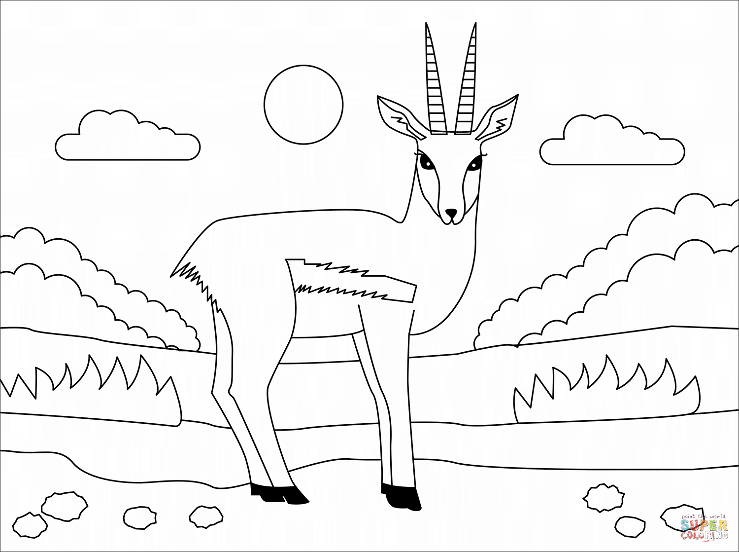 Springbok coloring pages printable for free download