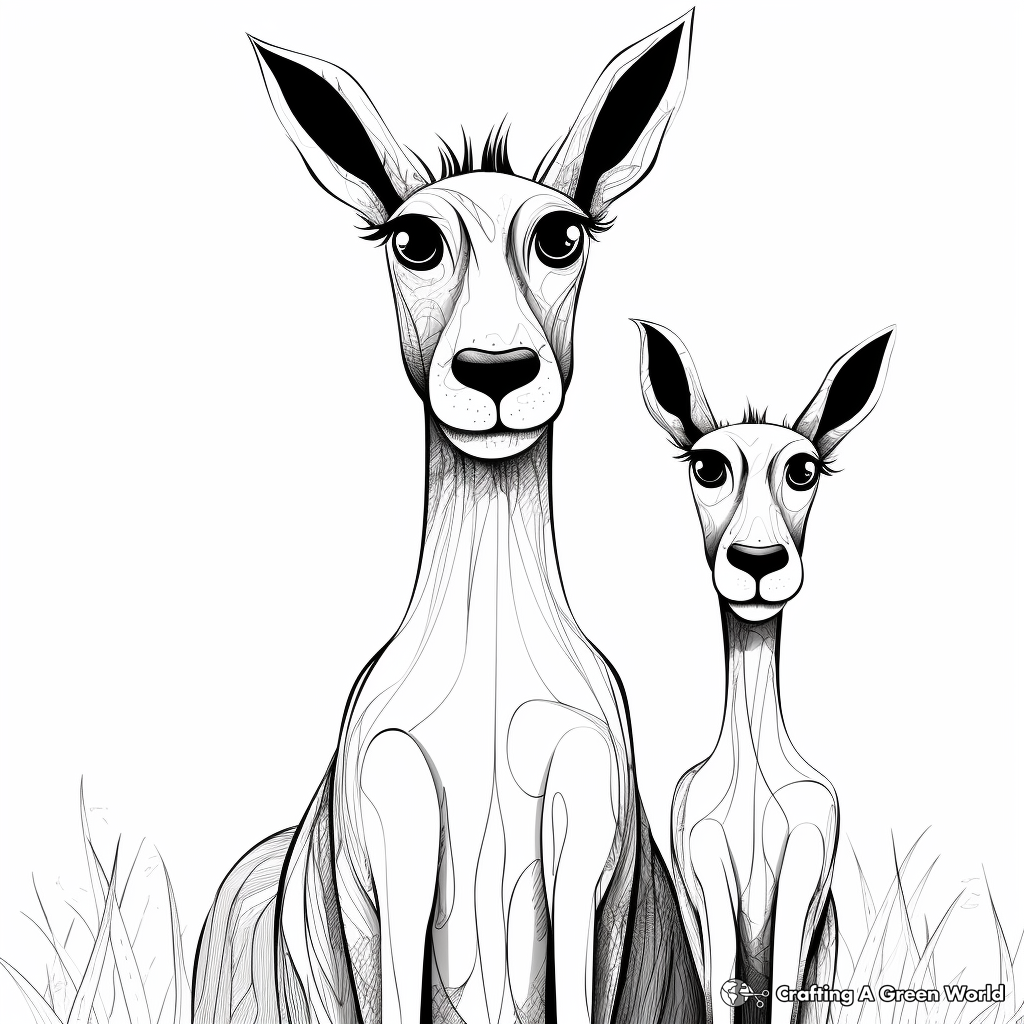 Kangaroo coloring pages